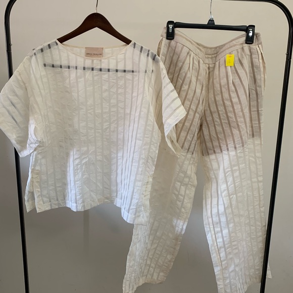 Erika Cavallini Semi-Couture Sheer Nude Matching Set - Picture 1 of 3